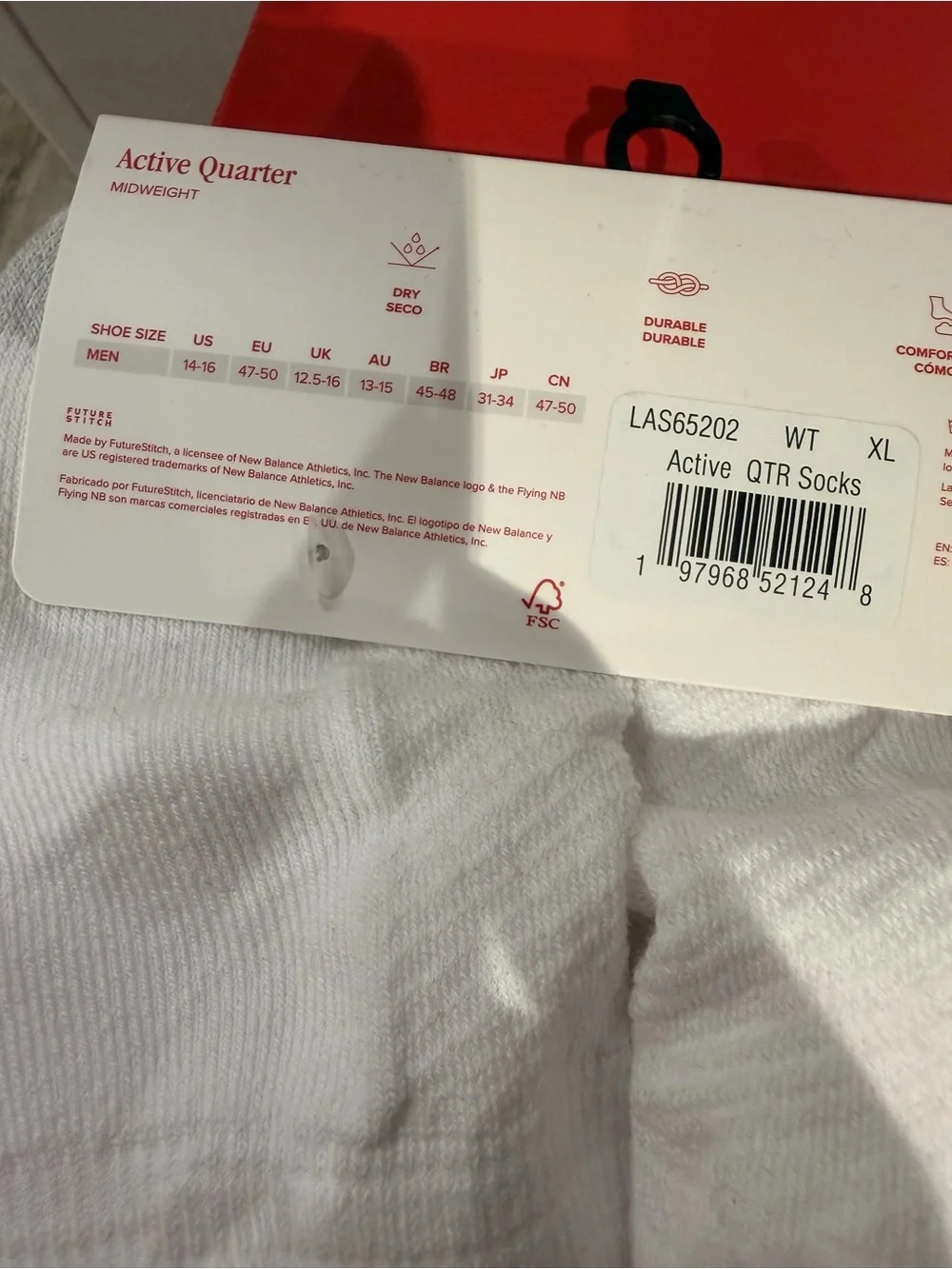 New Balance White Athletic active Quarter Socks with Gray Accents 6 pairs new